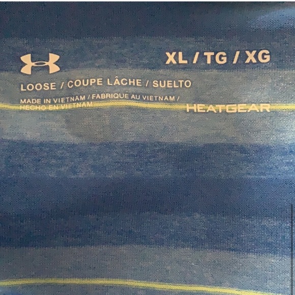 Blue Under Armour Mens Threadborne Boundless Polo - Picture 4 of 4